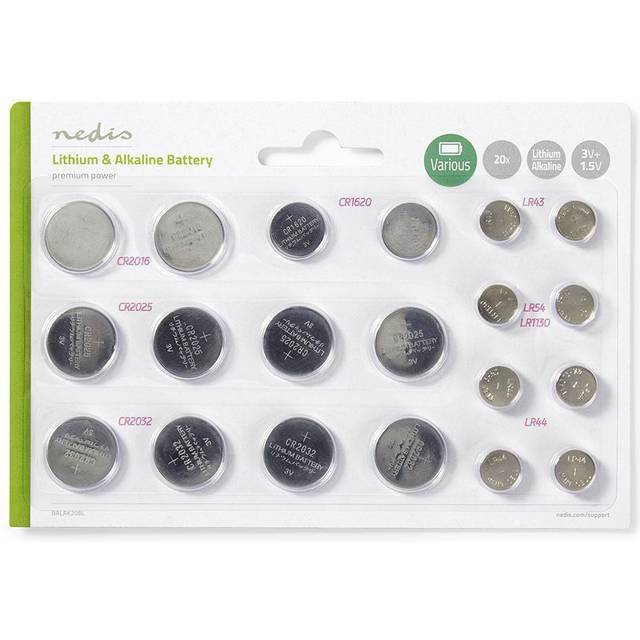 Billede af Nedis Knapcellebatteri Multi-Pak CR2025/CR2016/CR1620/LR43/LR54/LR4